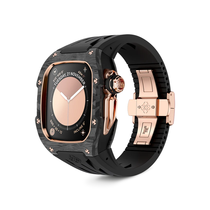 حافظة ساعة Apple Watch / RSCIII46 - لون ذهبي وردي كربوني 