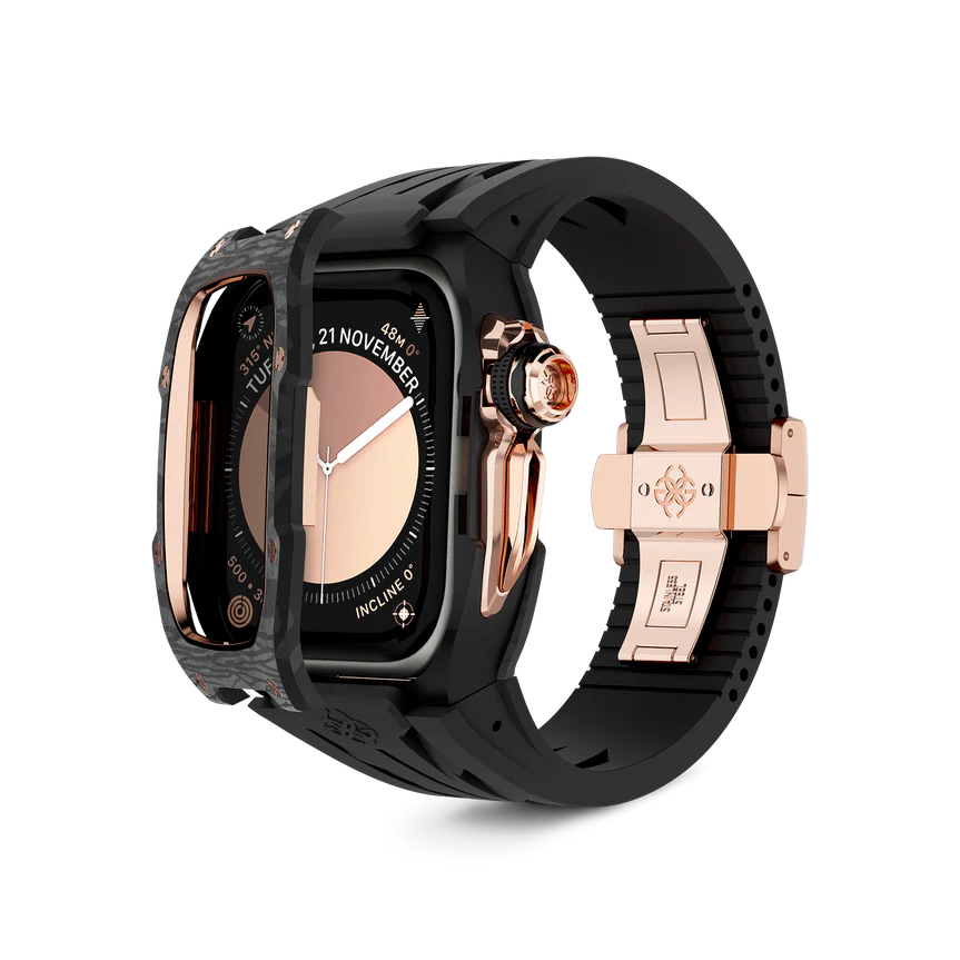 حافظة ساعة Apple Watch / RSCIII46 - لون ذهبي وردي كربوني 