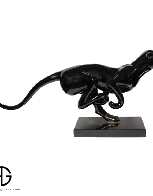 تحميل الصورة إلى عارض المعرض، Wonderful  black  Panther Glazed sculpture from Italy
