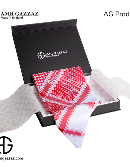 Load image into Gallery viewer, Amr Gazzaz English Shemagh classic red/white new special 2026
