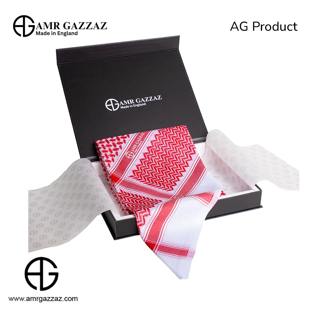 Amr Gazzaz English Shemagh classic red/white new special 2026