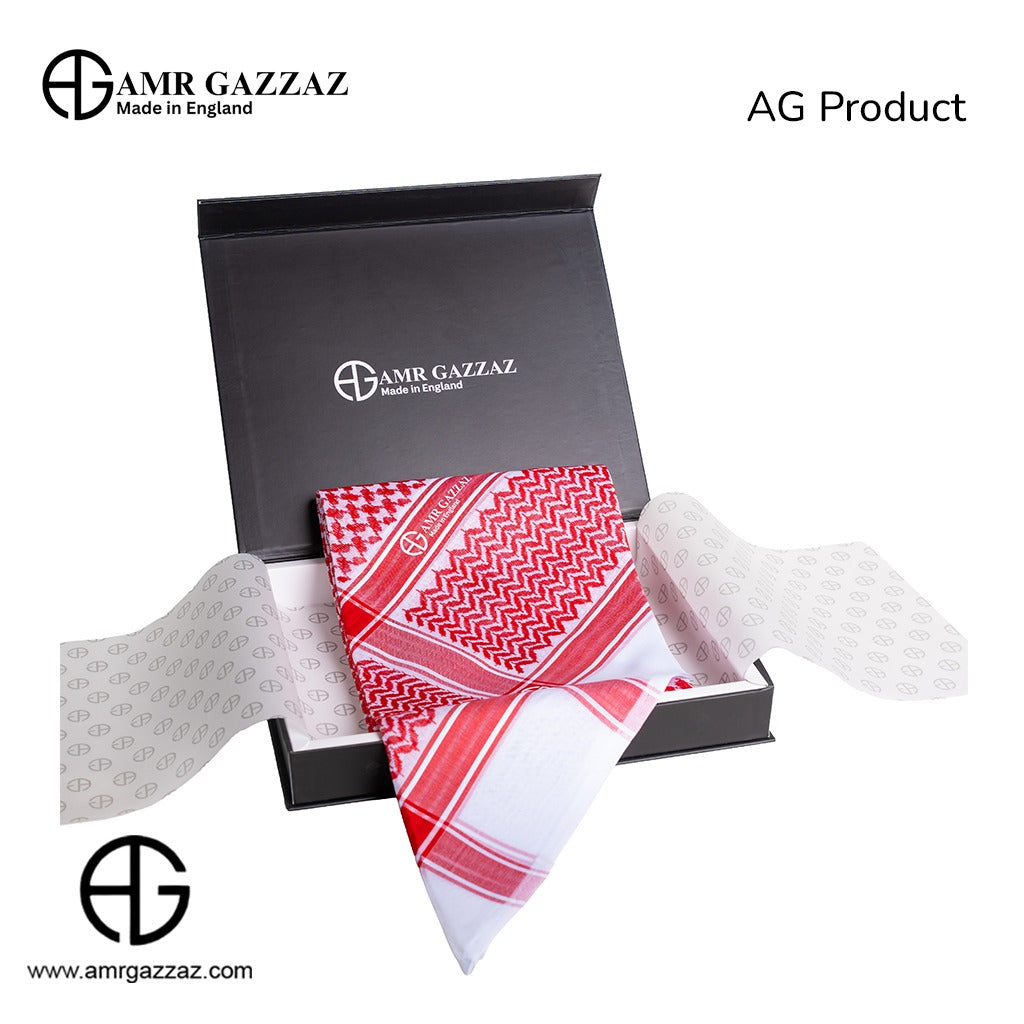 Amr Gazzaz English Shemagh AG classic red/white new special 2026 RED 9/6