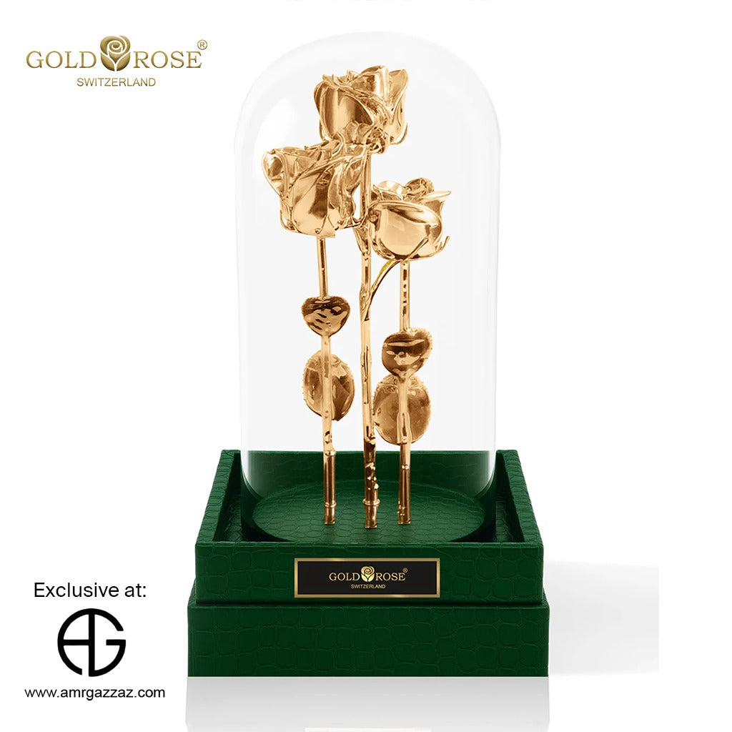 IMPERIAL TRINITY "24K GOLD, EMERALD CROCO"