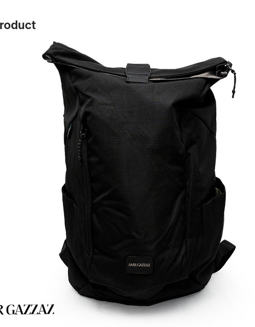 Load image into Gallery viewer, Amr Gazzaz Black Backpack
