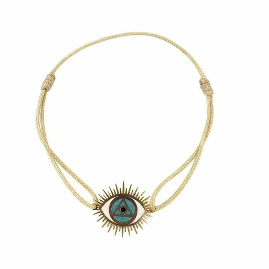 Gold Third Eye Chakra Bracelet