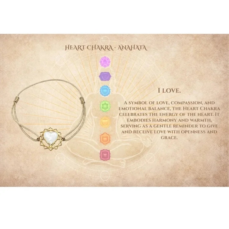 Gold Heart Chakra Bracelet