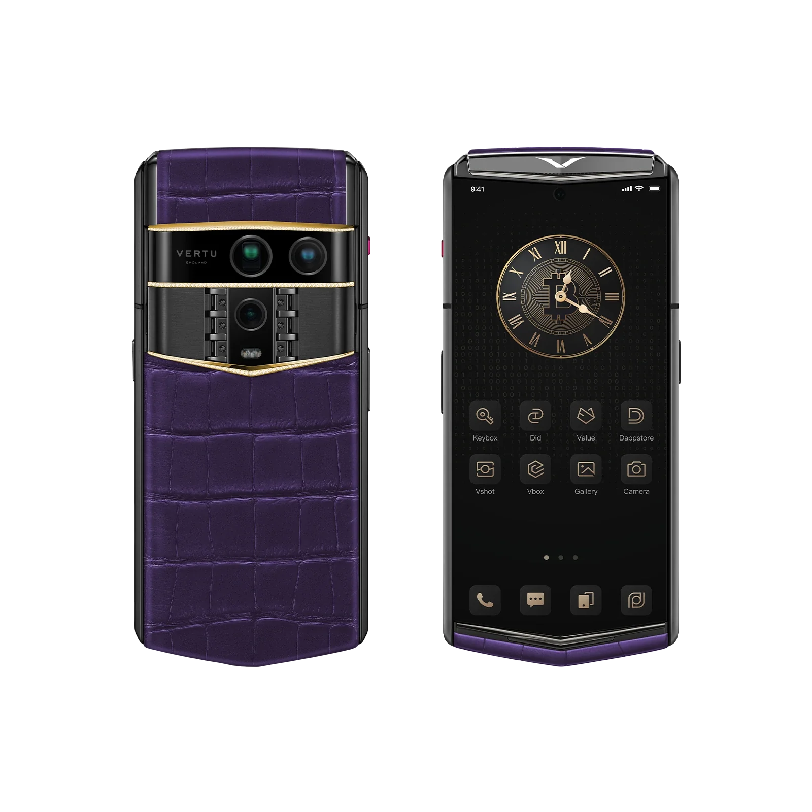 Agent Q Bespoke Alligator Skin Grape Purple Gold V