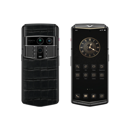 هاتف METAVERTU 2 CALFSKIN WEB3 AI - برتقالي فجر (غطاء فضي)