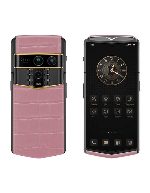 Load image into Gallery viewer, Agent Q Bespoke Alligator Skin Sakura Pink Gold V &amp; Diamond
