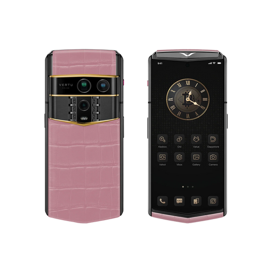 Agent Q Bespoke Alligator Skin Sakura Pink Gold V & Diamond