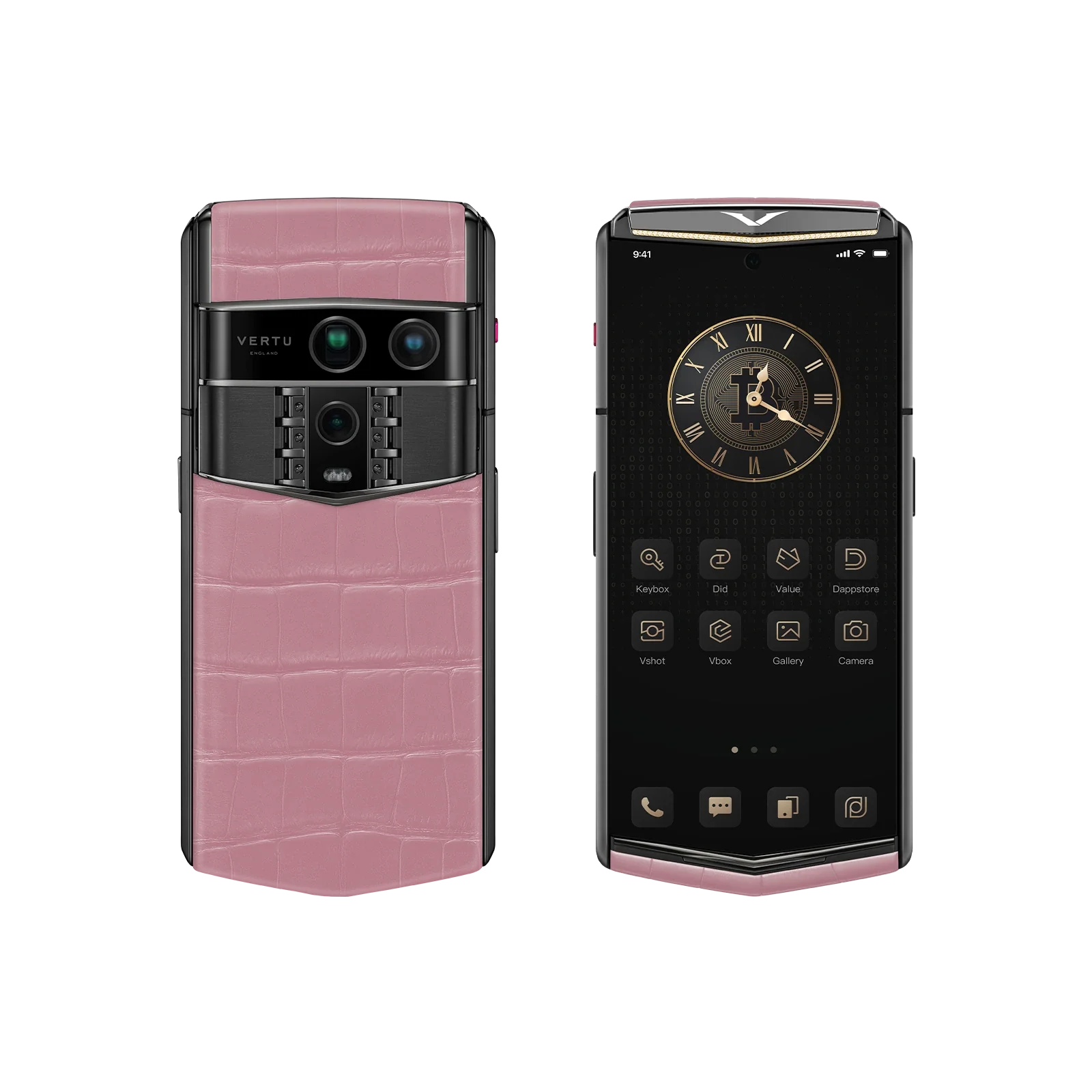 Agent Q Bespoke Alligator Skin Sakura Pink Gold I & Diamond