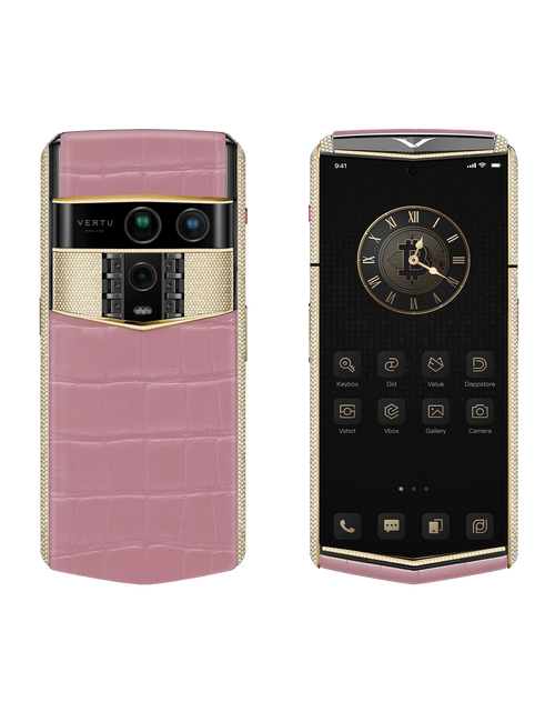 Load image into Gallery viewer, Agent Q Bespoke Alligator Skin Sakura Pink Gold &amp; Full Diamond
