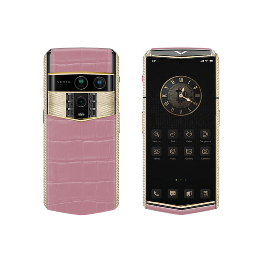 Agent Q Bespoke Alligator Skin Sakura Pink Gold & Full Diamond