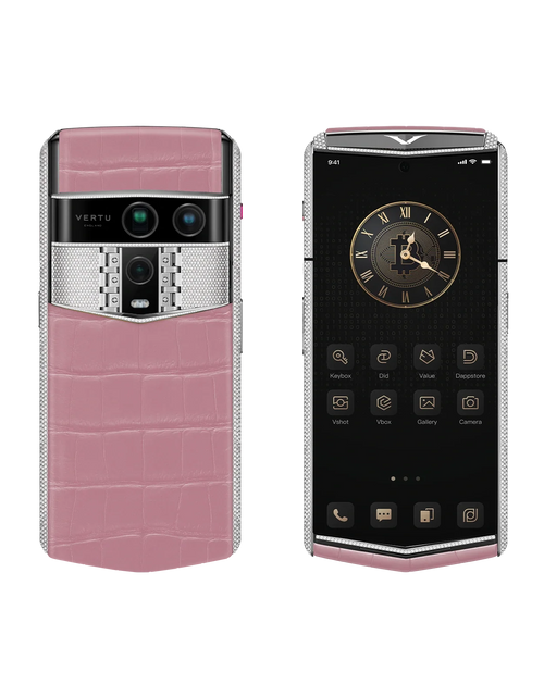Load image into Gallery viewer, Agent Q Bespoke Alligator Skin Sakura Pink White Gold &amp; Full Diamond
