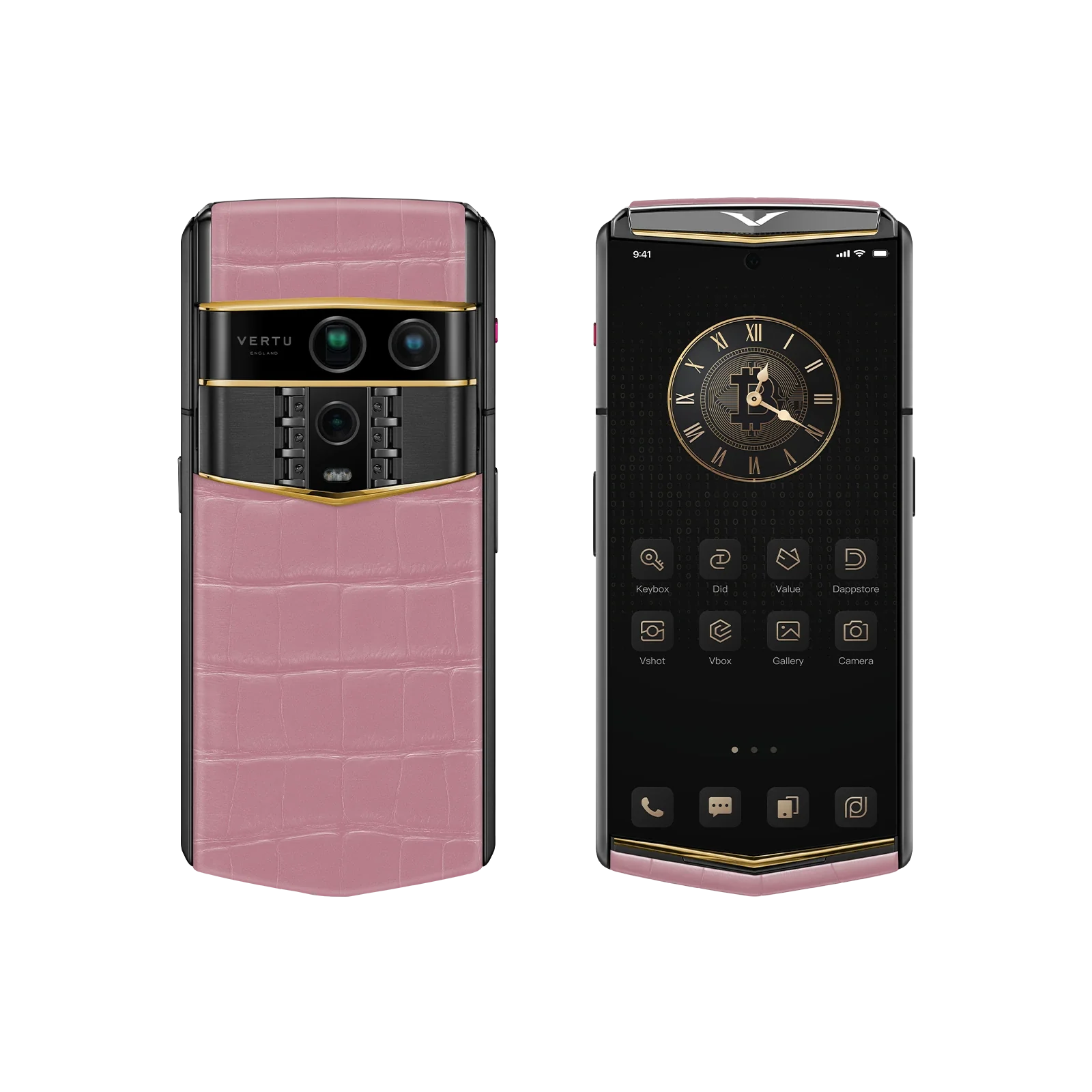 Agent Q Bespoke Alligator Skin Sakura Pink Gold V