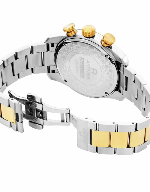 Load image into Gallery viewer, Aigner BENEVENTO men watch steel gold with blue
