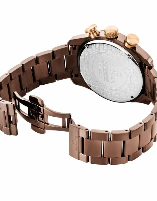 تحميل الصورة إلى عارض المعرض، Aigner Benevento men watch steel brown , Rose gold
