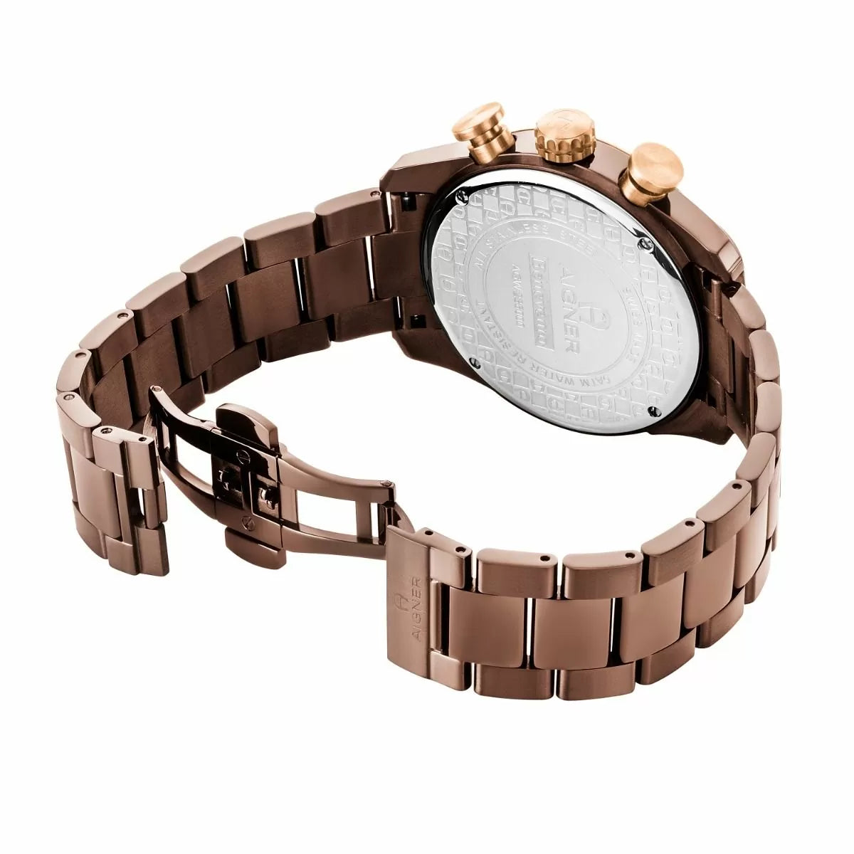 Aigner Benevento men watch steel brown , Rose gold