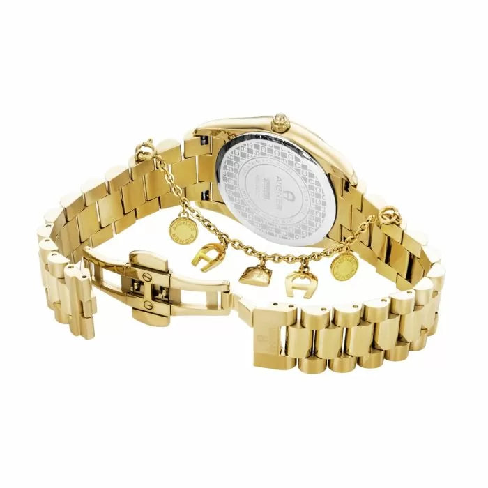 Aigner SCAFATI ladies watch steel gold , Green