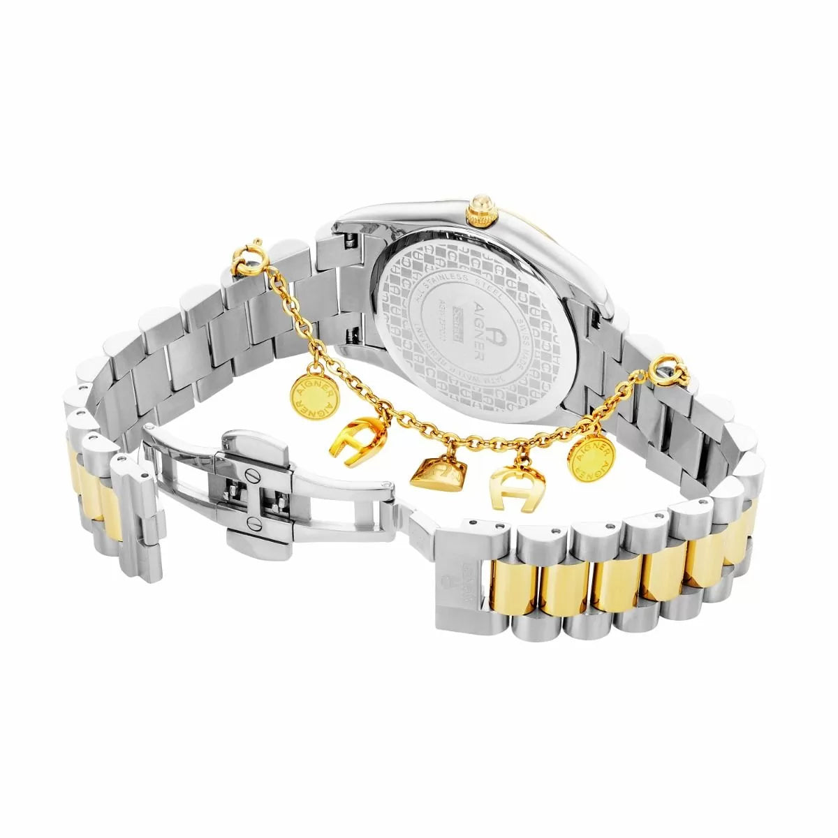 Aigner SCAFATI ladies watch steel gold , Blue