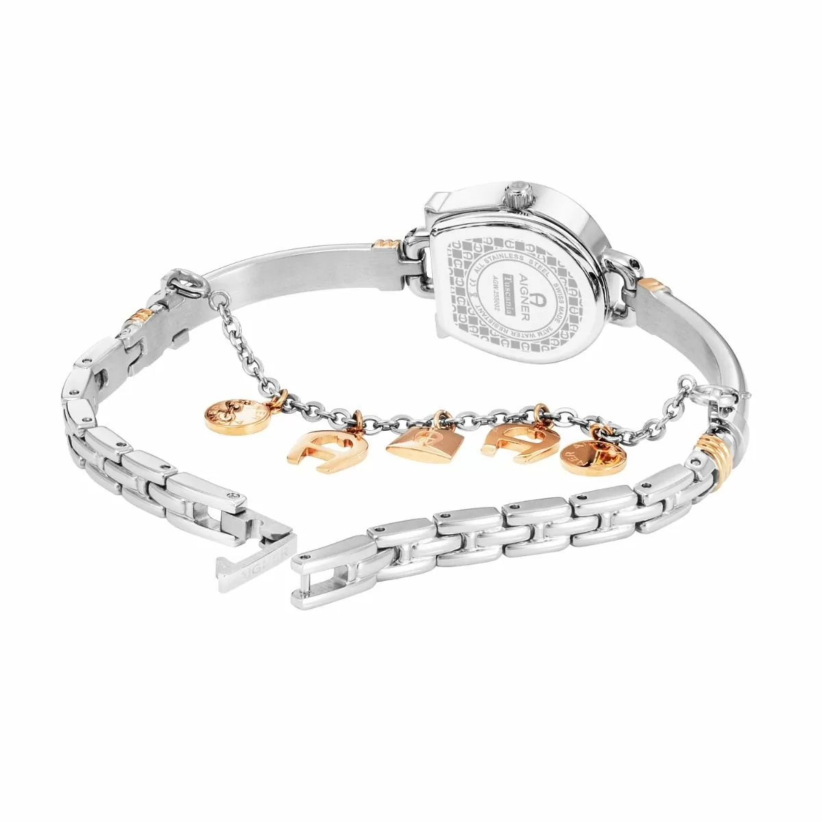 Aigner TUSCANIA ladies watch steel silver , Rose gold