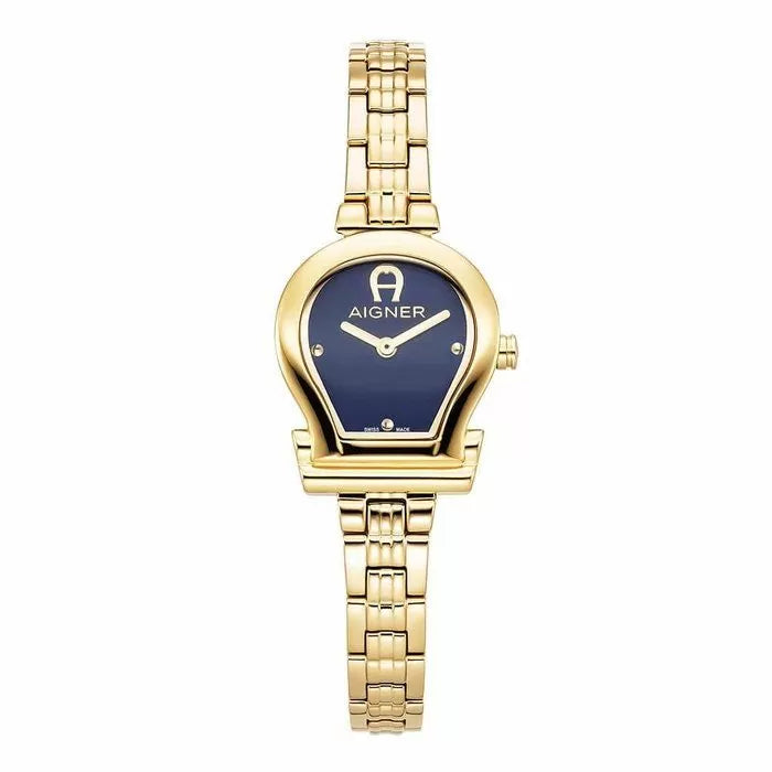 Aigner TIVOLI DUE ladies watch steel gold , Blue