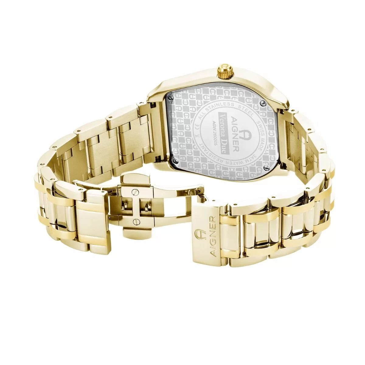 Aigner VERONA DUE men watch stainless steel gold