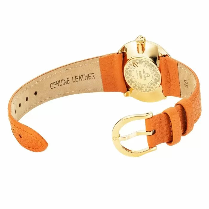 Aigner BIELLA watch for women with orange leather strap