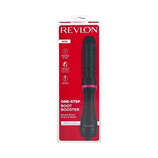 Revlon One Step Root Booster Round Brush Dryer And Hair Styler | Fight Frizz And Add Volume