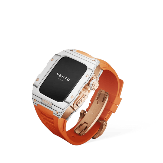 Metawatch White Gold Smartwatch — Orange Strap
