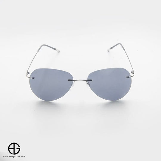 Rimless Teardrop Sunglasses – Gunmetal Edition for men