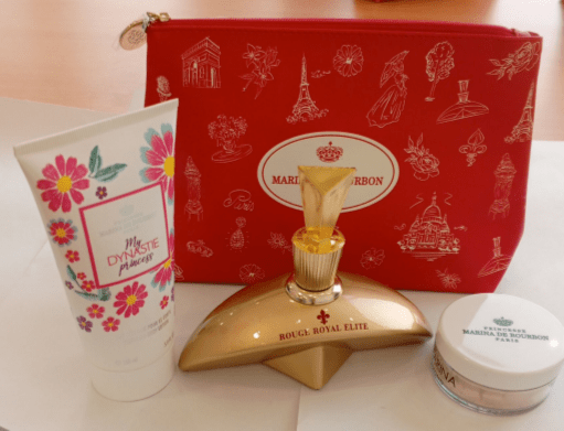 Marina De Bourbon 100ml perfume set with lotion and powder for women