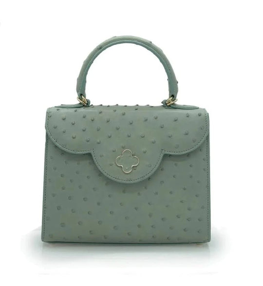 First Lady Salvia ostrich leather handbag