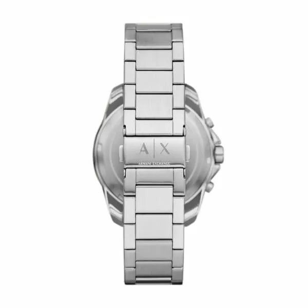 Armani Exchange watch for gent steel silver , Green