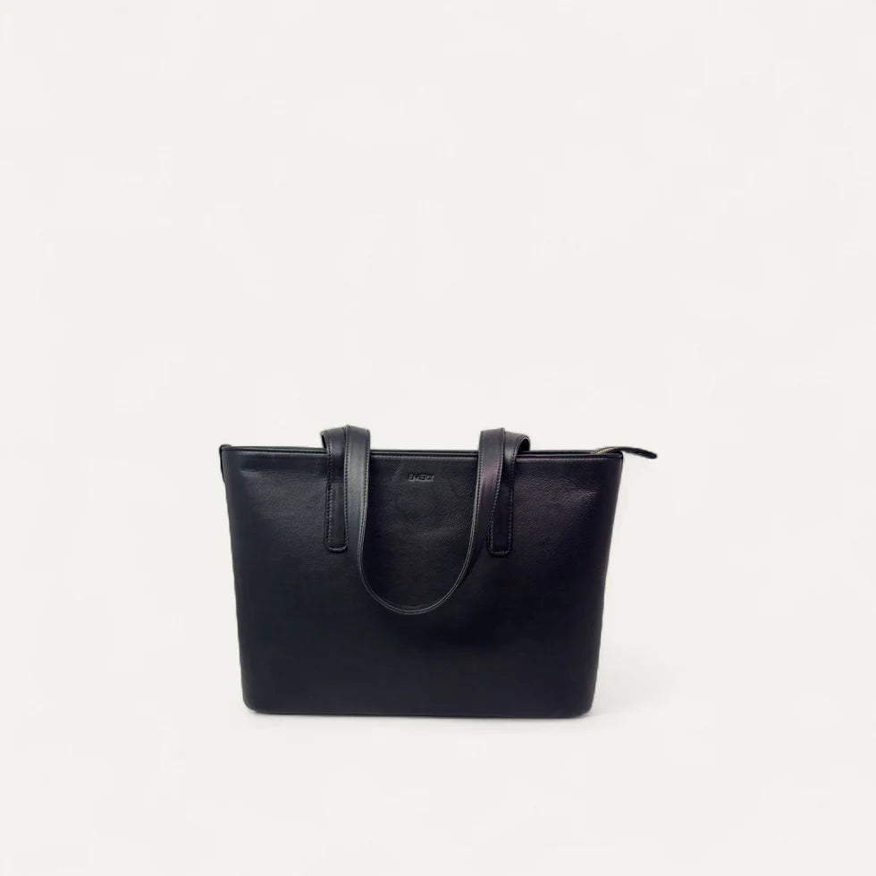 Astrid Tote In Calf Leather Black