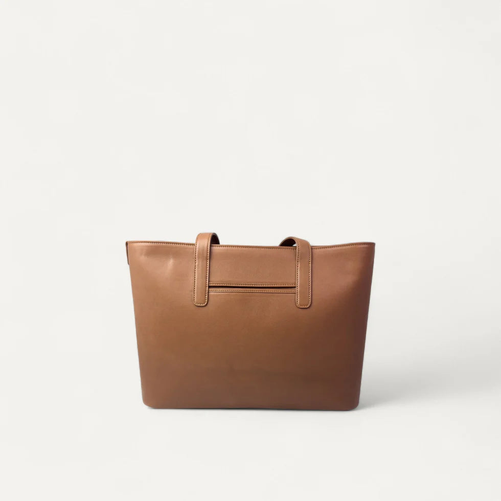 Astrid Tote In Calf Leather Camel