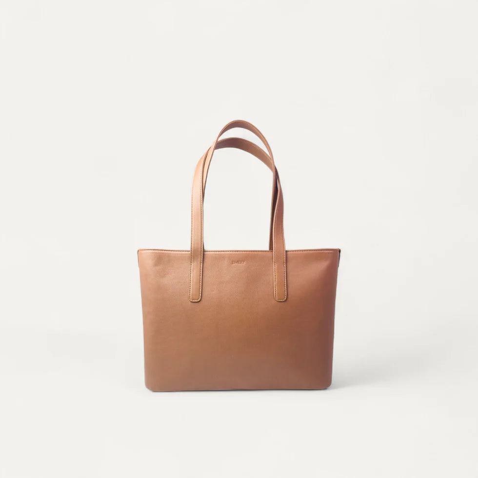 Astrid Tote In Calf Leather Camel