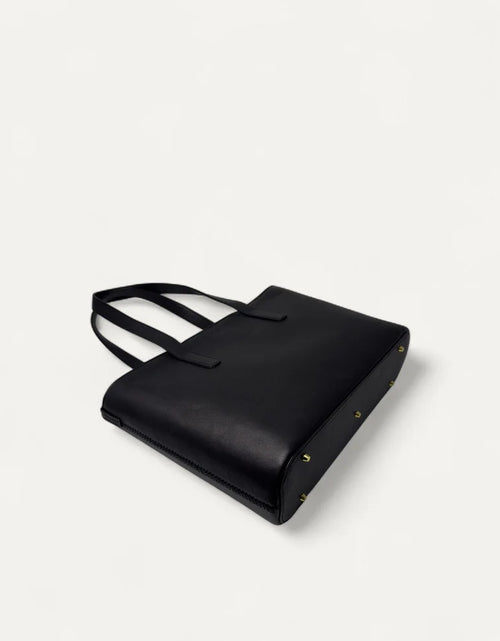 Load image into Gallery viewer, Astrid Tote In Calf Leather Black

