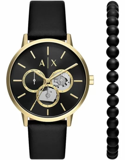 Load image into Gallery viewer, Armani Exchange Cayde men watch set black
