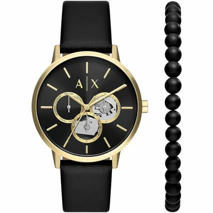 Armani Exchange Cayde men watch set black