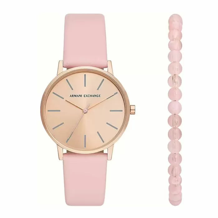 Armani Exchange LOLA ladies watch set with 2 pcs Pink