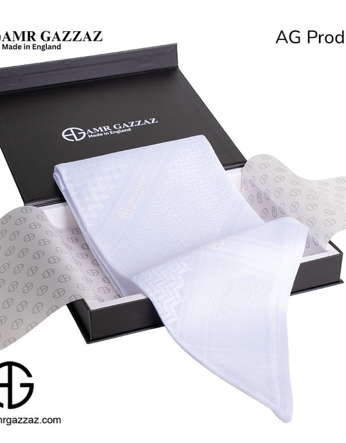 Load image into Gallery viewer, Amr Gazzaz English Shemagh classic white new 2026
