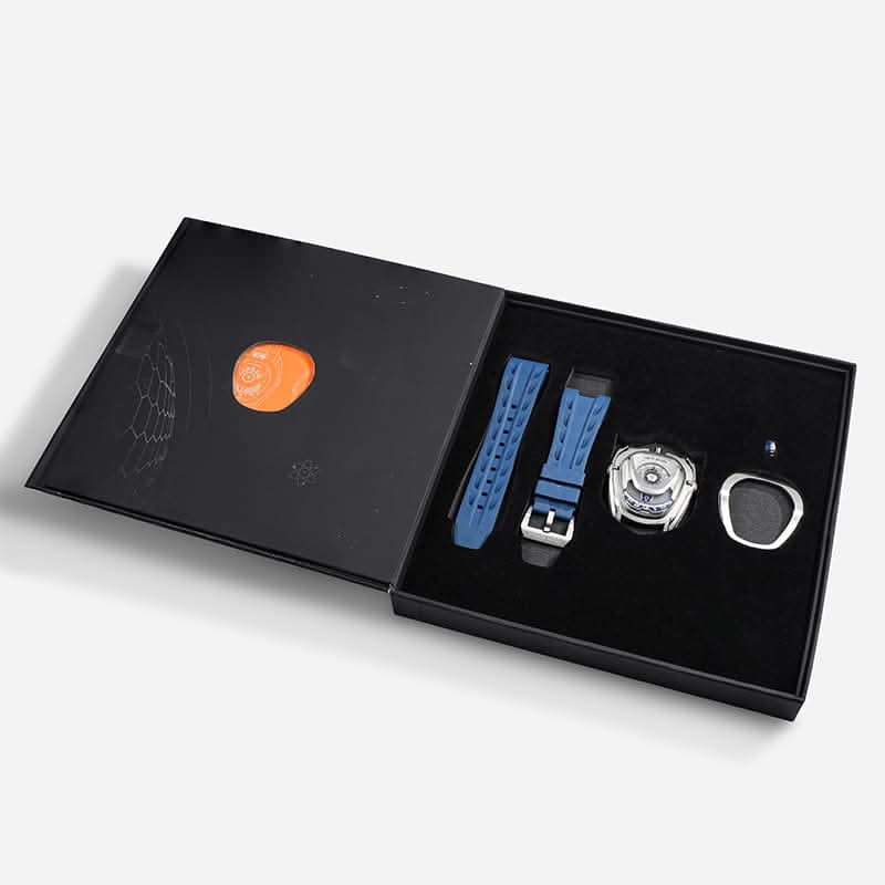 Reactor-Interchangeable Automatic Watch Silver Blue