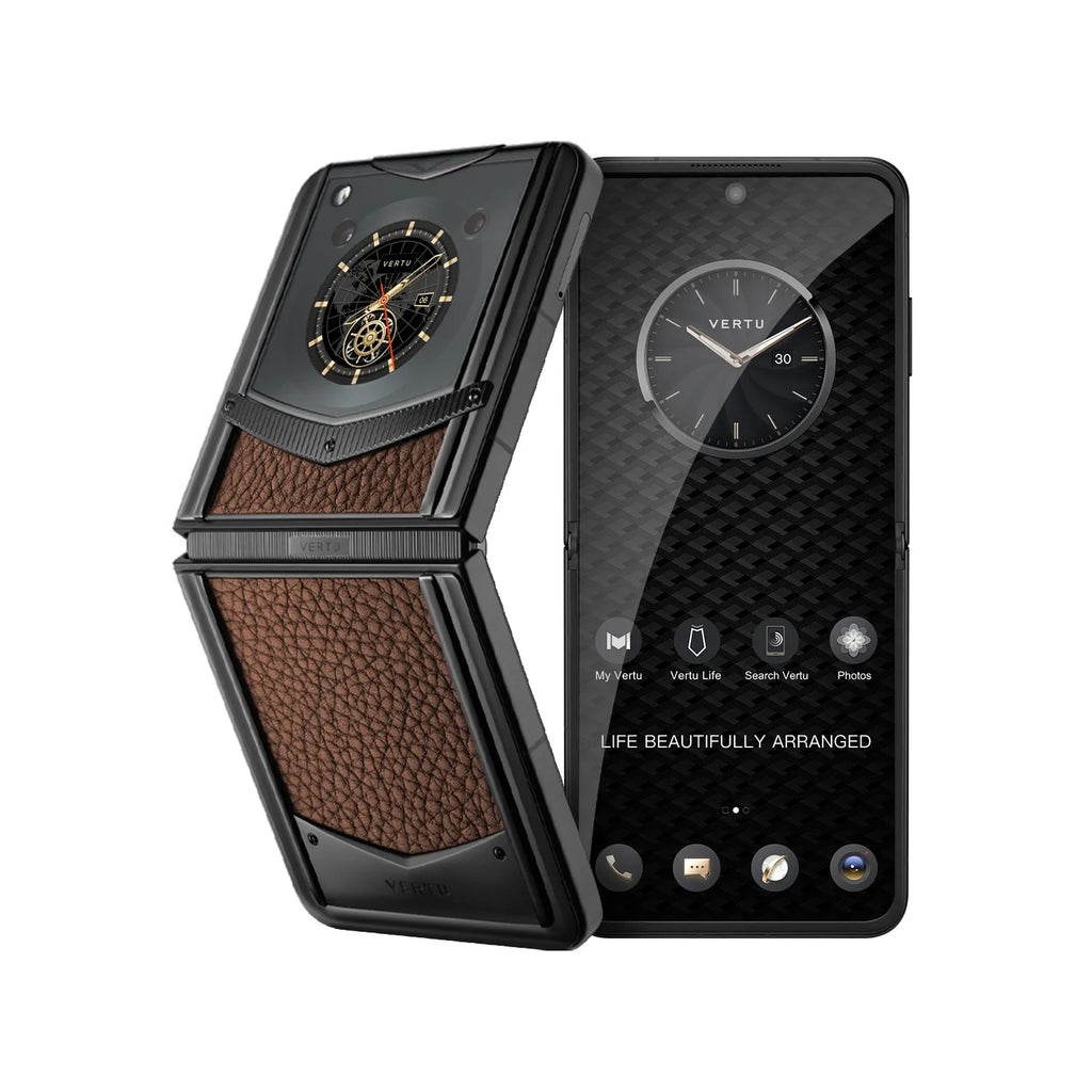 VERTU® IRONFLIP CALFSKIN SERIES-CARAMEL BROWN