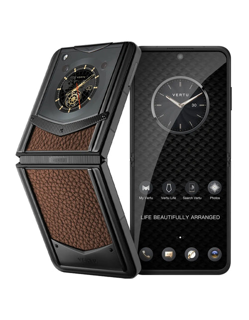 Load image into Gallery viewer, VERTU® IRONFLIP CALFSKIN SERIES-CARAMEL BROWN
