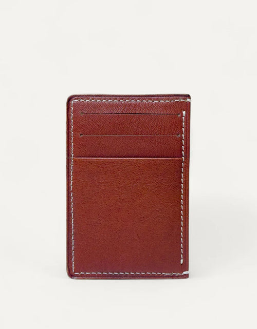 Load image into Gallery viewer, Card Case In Chèvre Leather Dark Red
