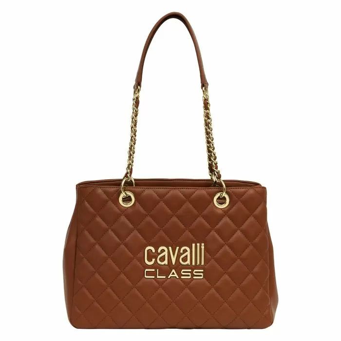 Roberto Cavalli Perla Shoulder Bag for women brown leather