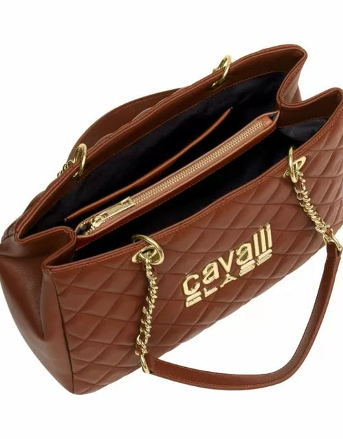 تحميل الصورة إلى عارض المعرض، Roberto Cavalli Perla Shoulder Bag for women brown leather
