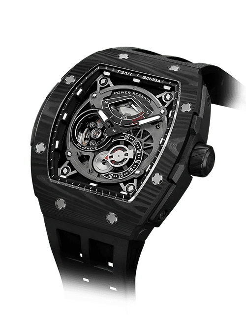 Load image into Gallery viewer, Elemental Series-Carbon Fiber Automatic Watch TB8210CF Cool Black
