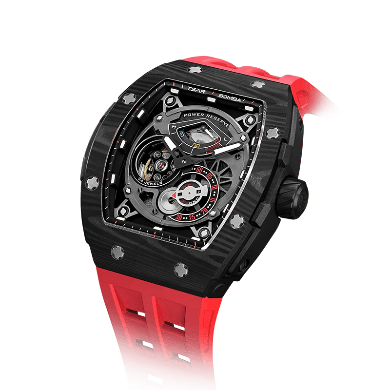 Elemental Series-Carbon Fiber Automatic Watch TB8210CF Passion Red